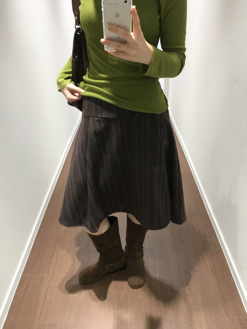 Label Midi Skirt (2color)