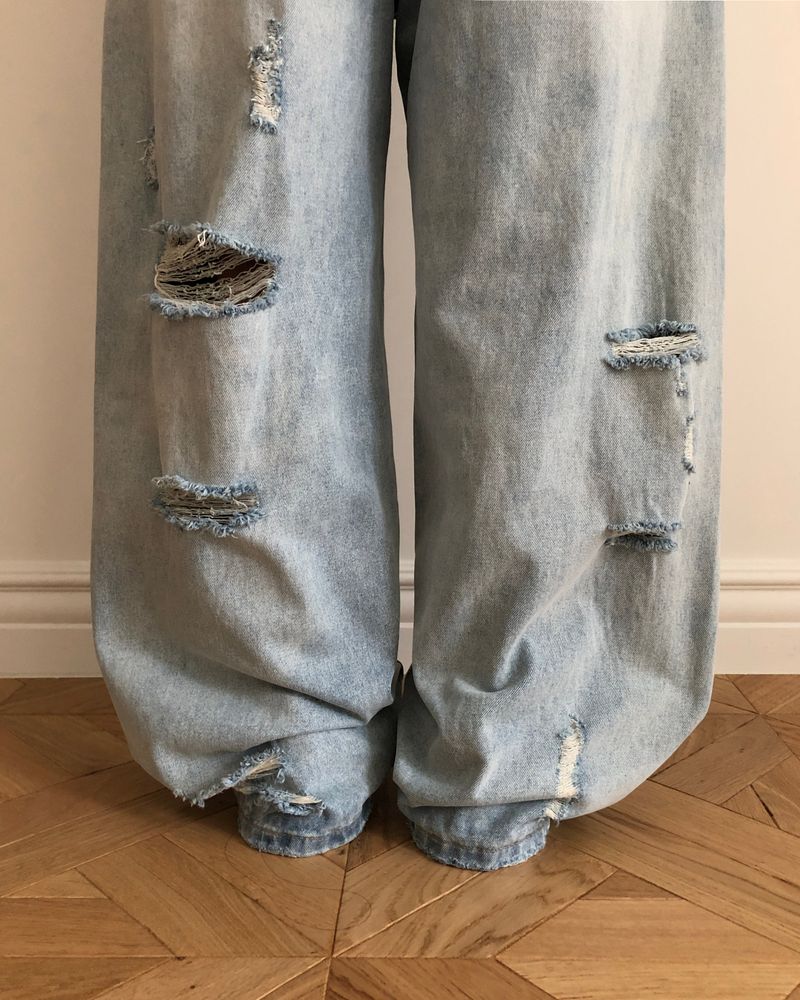 Pelton Distressed Wide Pants