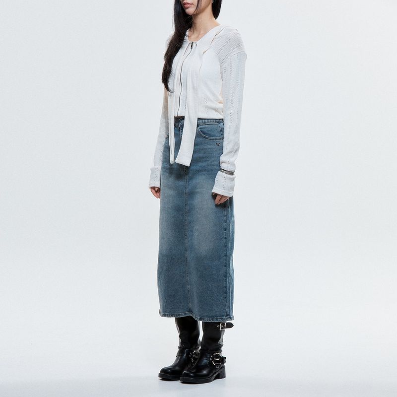 (DUC) Denim Long Skirt