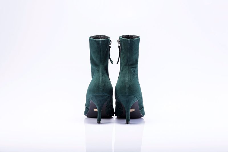 Socks Boots_Dark Green Suede