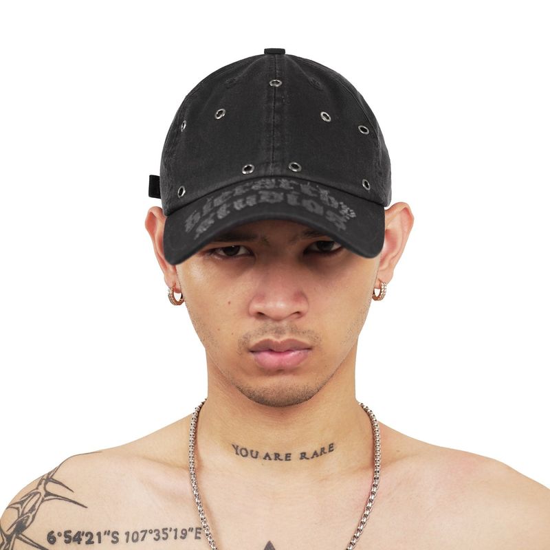 Hierarchy Studios(ヒエラルキースタジオ)の「HIERARCHY STUDIOS Unsolved - Washed Black String of Evidence Baseball Cap(Hats)」