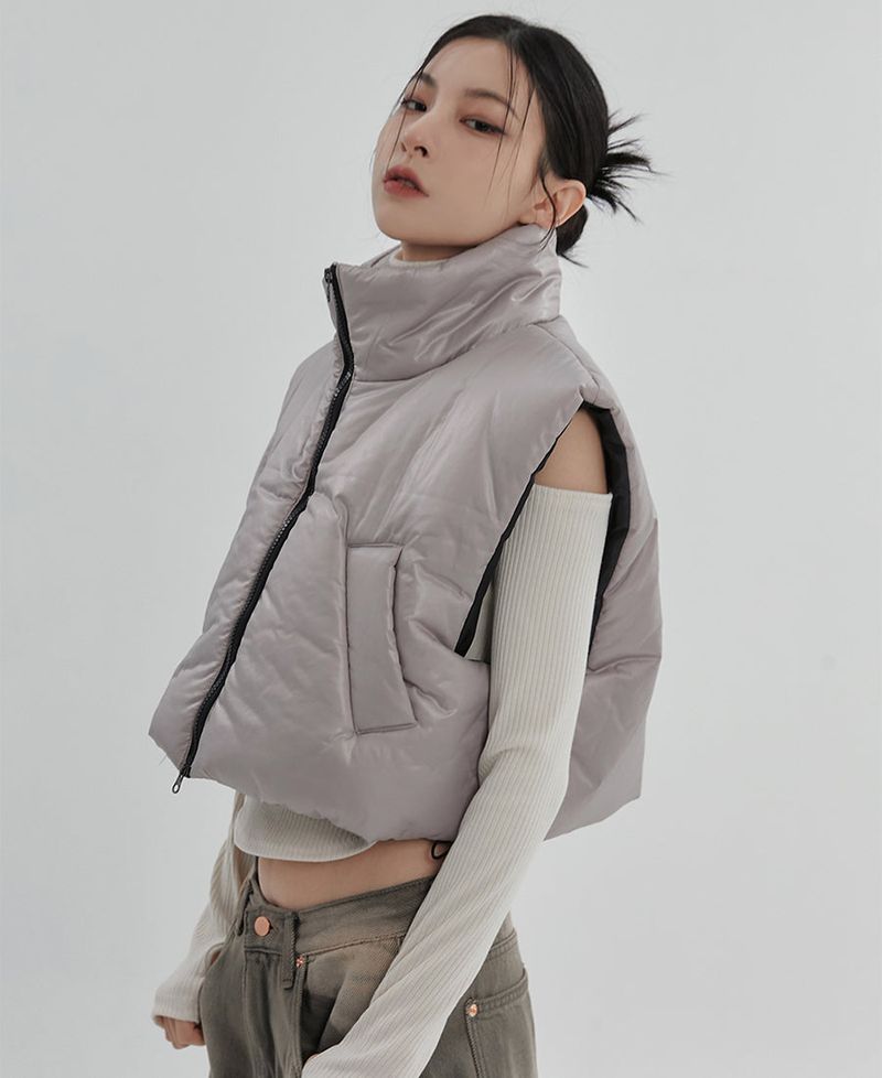 (UNISEX)グルークロップベストダウン