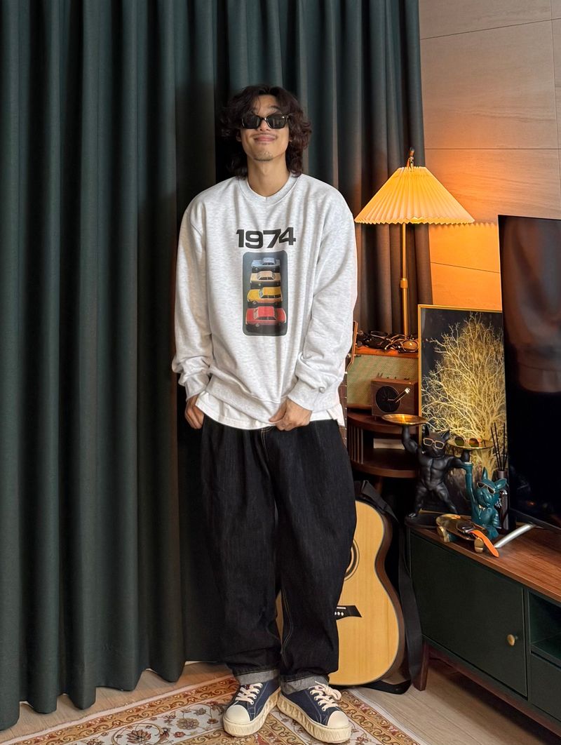 Old-Car basic Sweatshirt 3COLOR