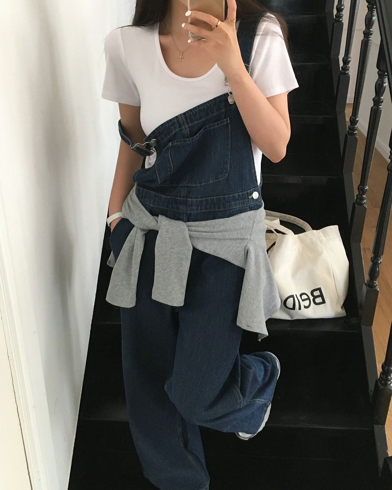 [ORIGINAL] Good Day Overall Stripe Wide Pants