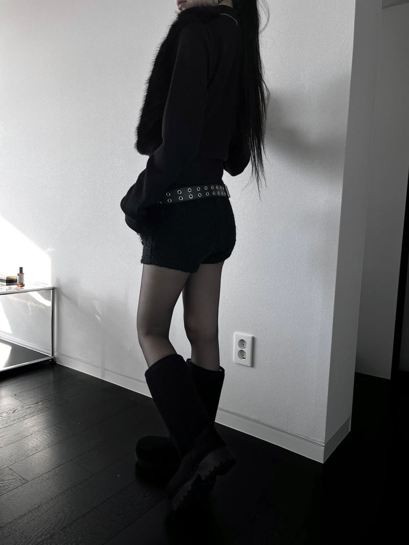 mohair micro short pants (2color)