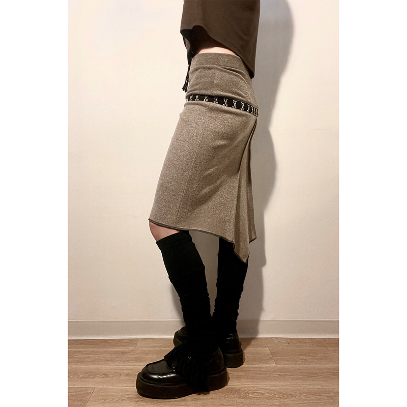 KNIT FRINGE LEG WARMER