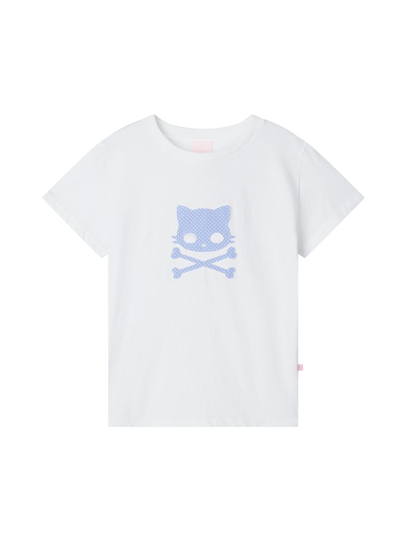 KIRI SKULL PATCH T-SHIRT (WHITE)
