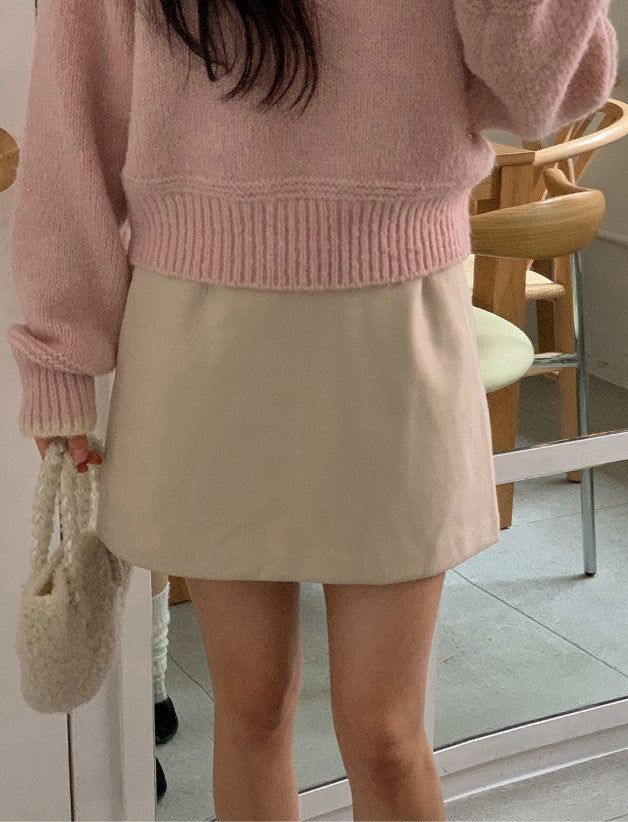 SHOPPERLAND（ショッパーランド）の「Daily Pintuck Wool Mini Skirt (2color)（Skirts）」