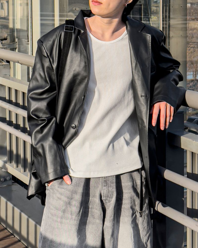 Heritage Leather Blazer Jacket