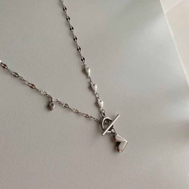ssgh toggle bar heart two-way necklace