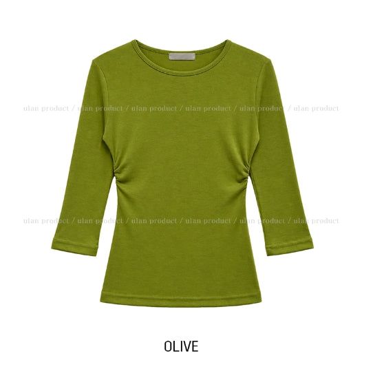 Heez Basic Round Three Quarter Long Sleeve