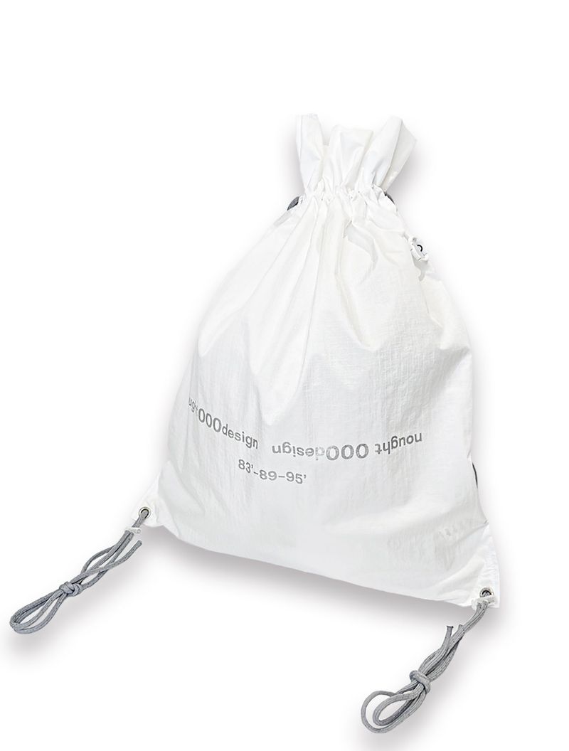 Reverse Logo Gym Sack / White