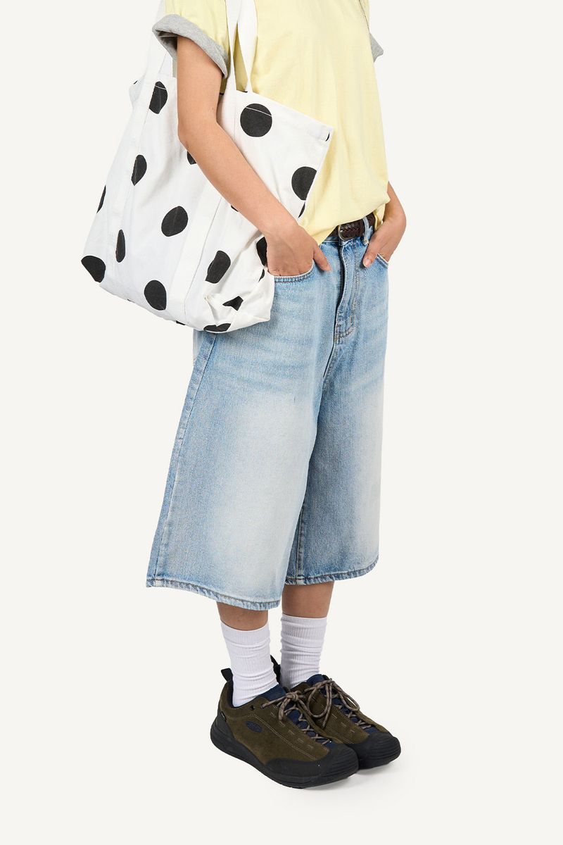 Air Blue Washed Denim Bermuda Pants