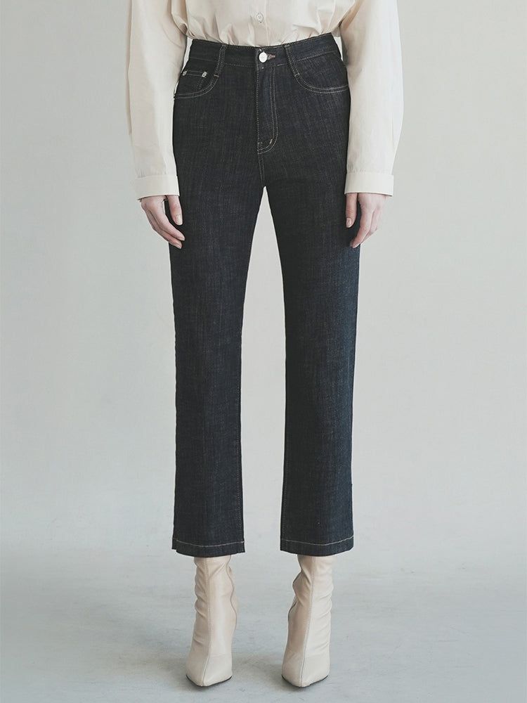 WAAR（ワル）の「W1005 STRAIGHT DENIM PANTS_DEEP BLUE（Pants）」