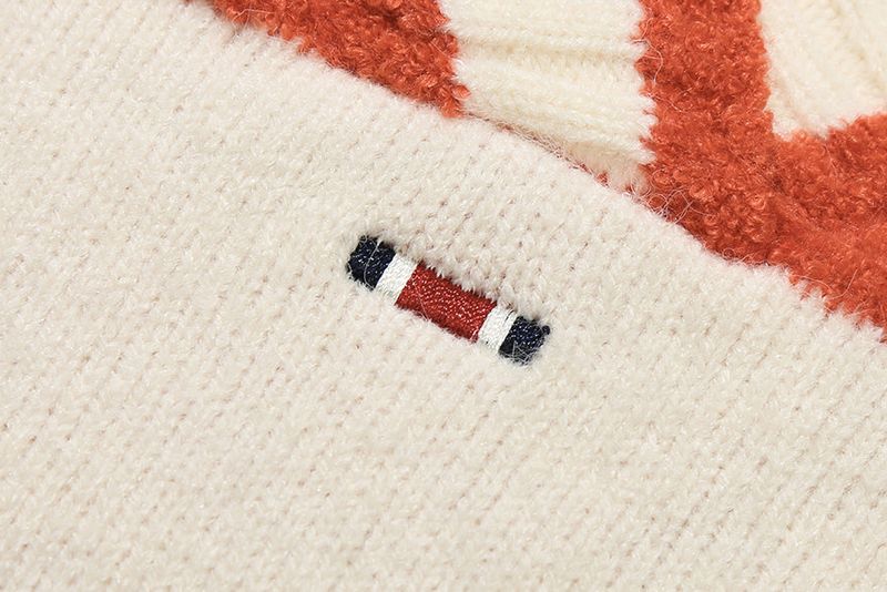 CHECKER BOARD TERRY VEST_ORANGE