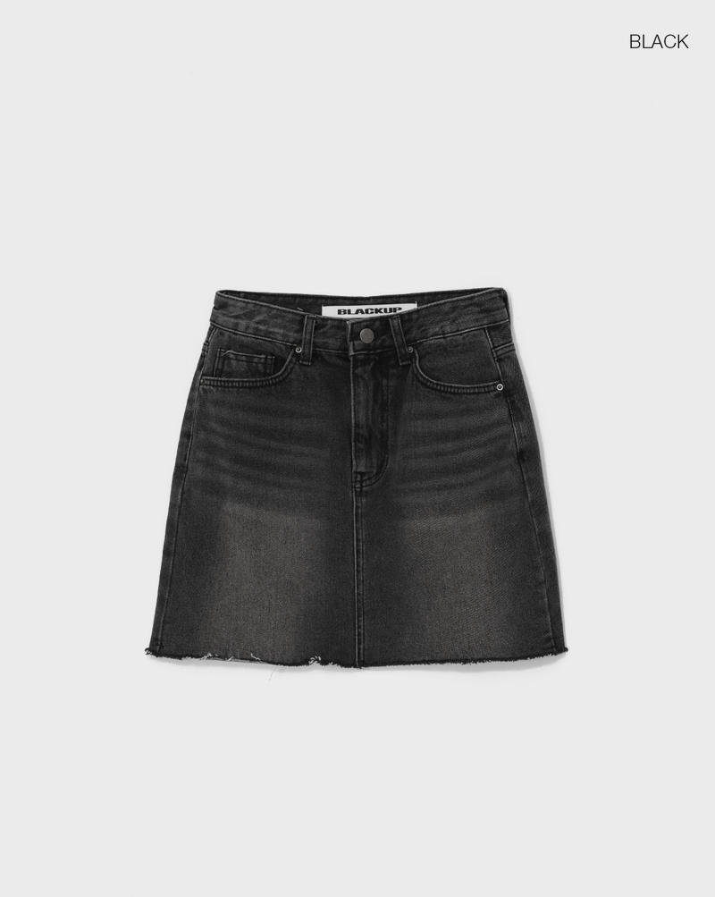[B-DENIM] CUTTING MINI SKIRT 030