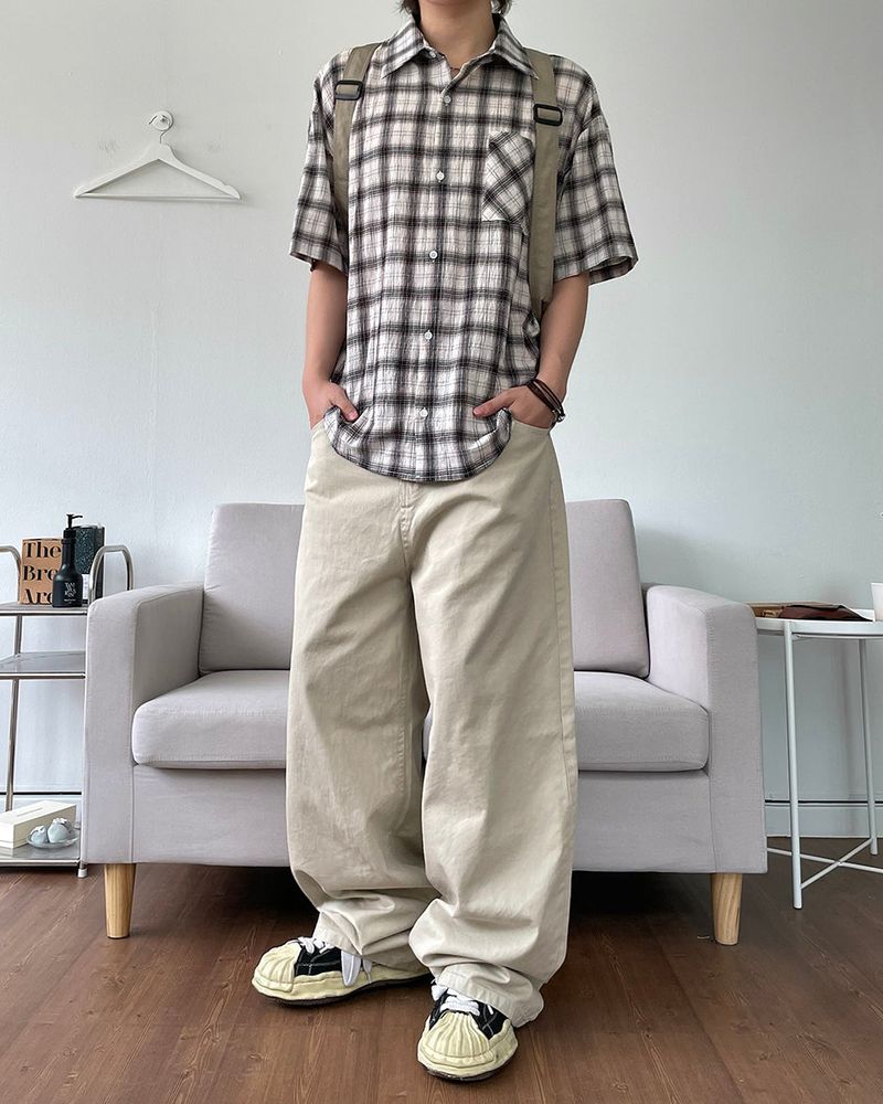 Basic Cotton Wide Pants 4C
