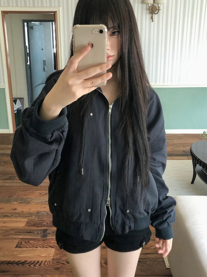Keiran Oversized Washed Hooded Zip-Up