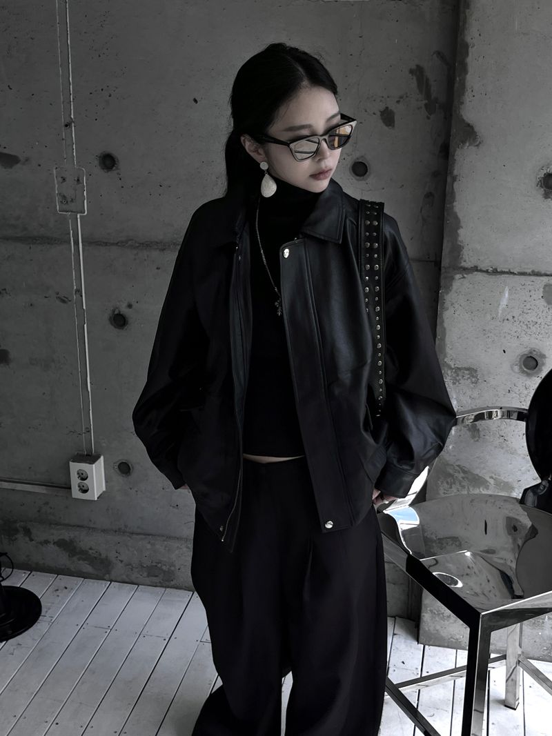 URBAN UNIQUE(アーバンユニーク)の「loose fit basic leather jacket(Jackets/Outerwear)」