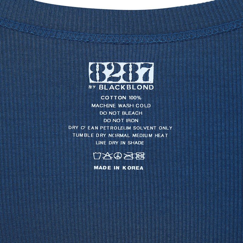 8287 Logo Crop Tank Top (Blue)