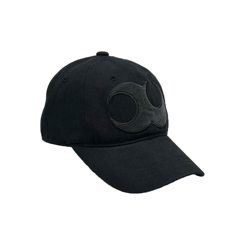 BASIC LOGO WASHED BALL CAP (BLACK)