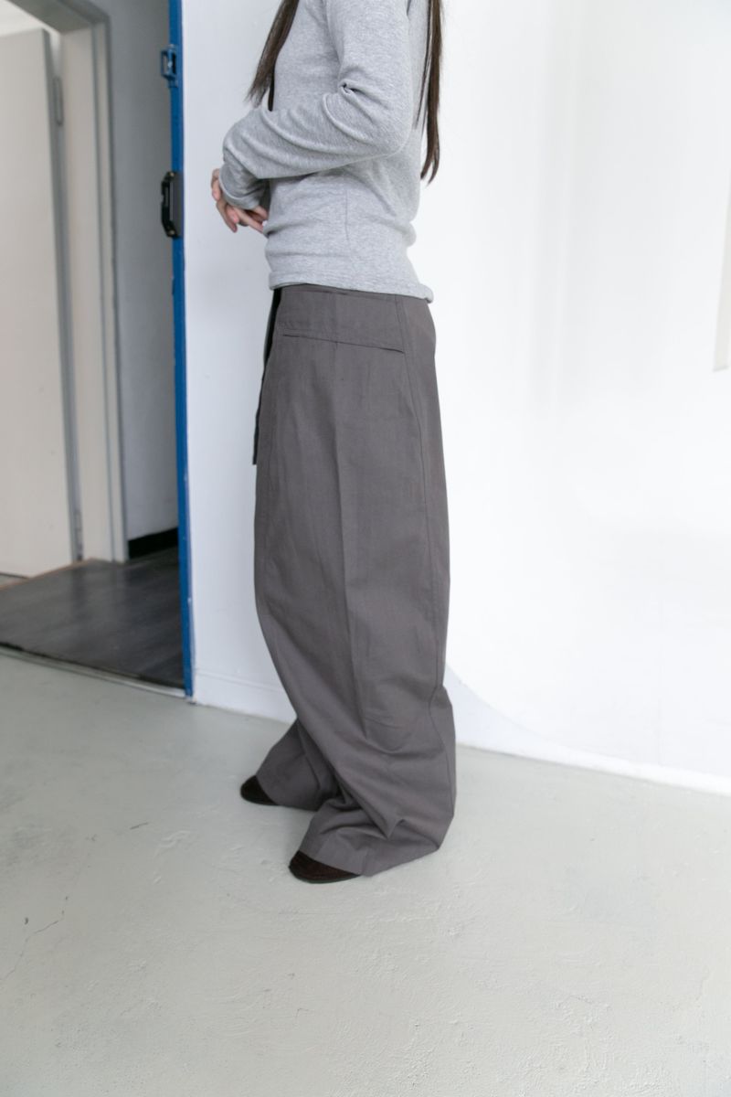 wrap skirt pocket pants(3colors)