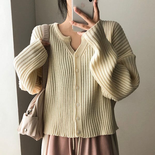 Dirt snap knit cardigan