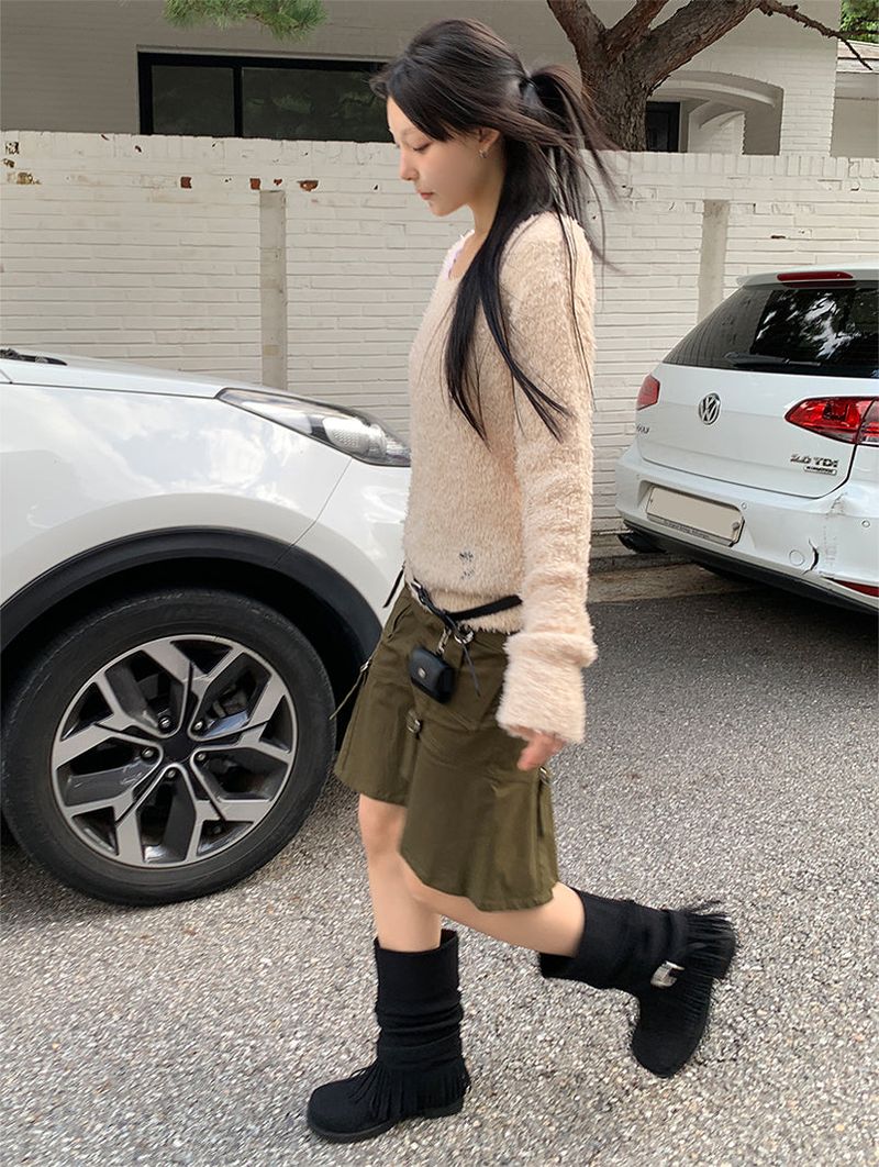 BOUCLE DAMAGE LOOSE KNIT (2C)