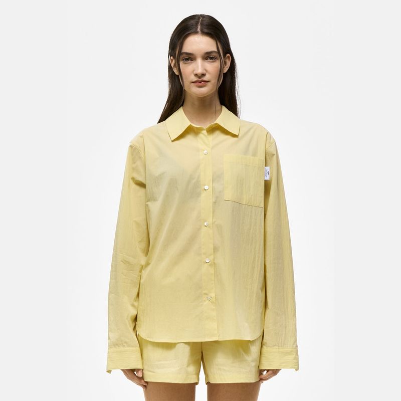 PAPER BUTTON SHIRTS SET_YELLOW