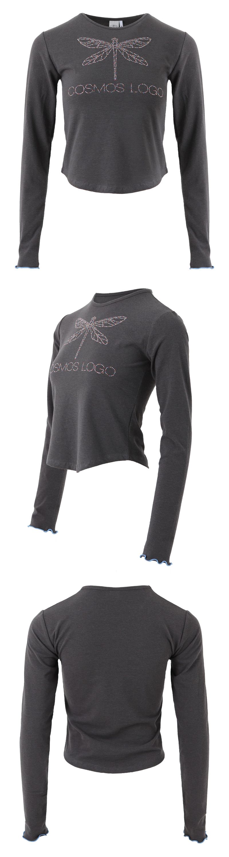 BLING T-SHIRT IN DARK GREY