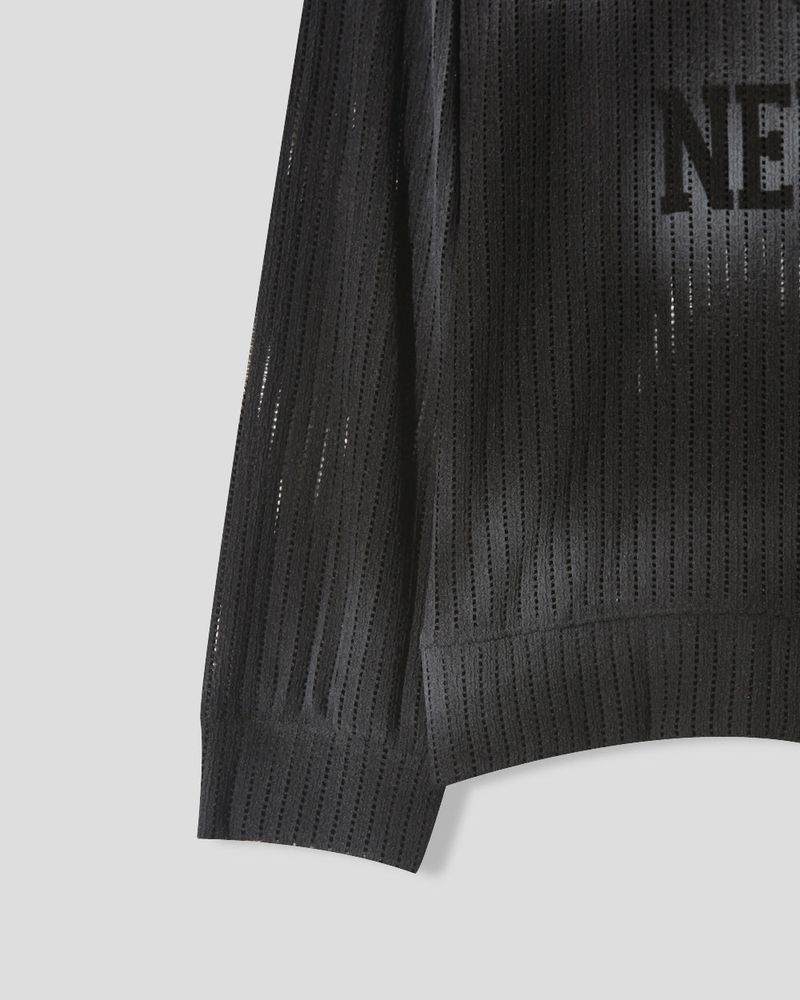 Rukle Mesh Dirty Hooded Zip-Up