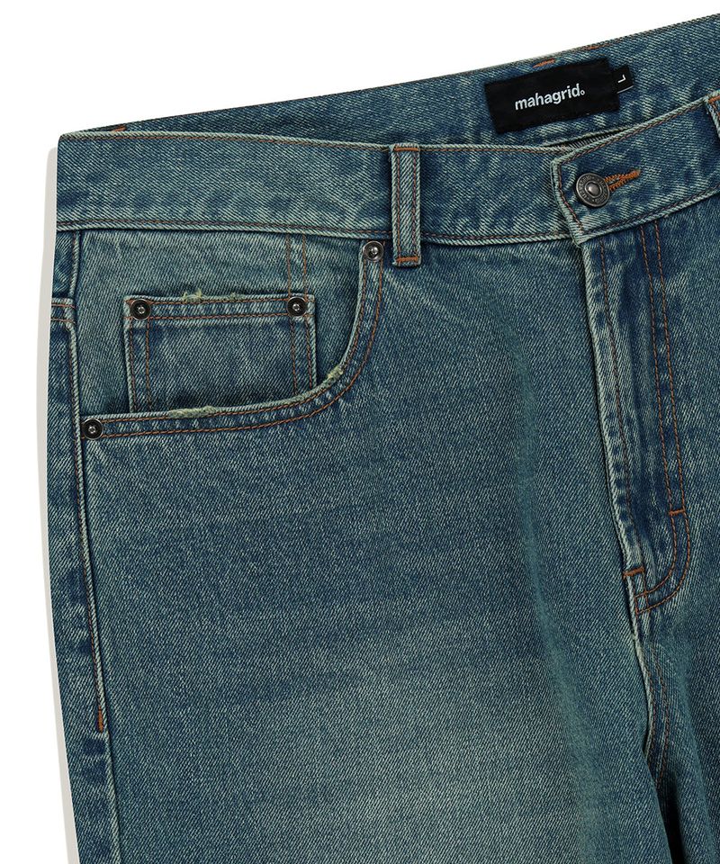 MUD WASHING DENIM PANT