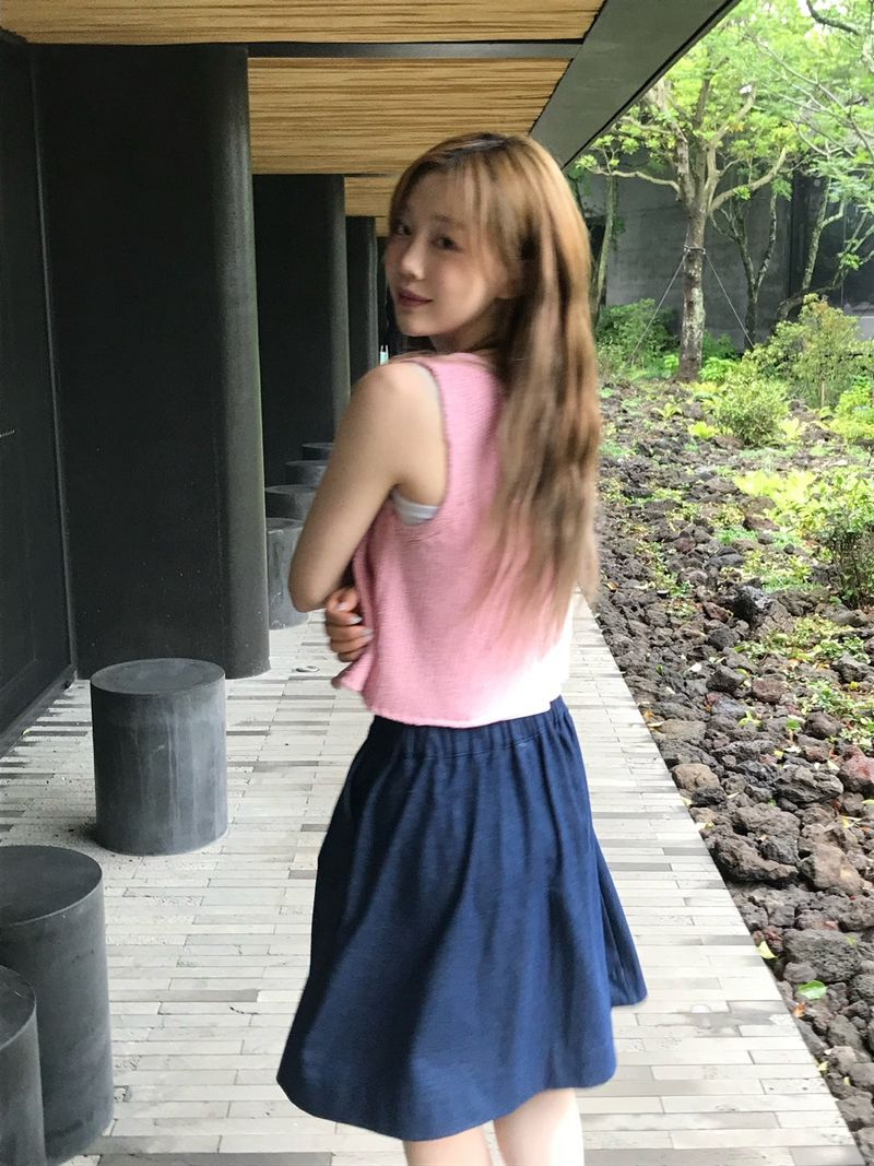 Bruni back banding midiskirt