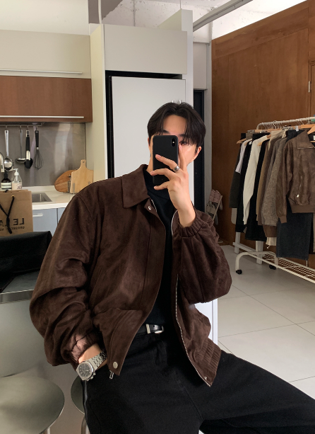 LOOKPLE（ルックプル）の「Dake Suede Two-Way Collar Jacket（Jackets/Outerwear）」