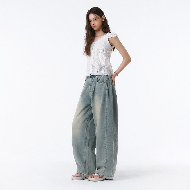 RANDOMOFF（ランダムオフ）の「BTB : POEM PINTUCK BALLOON JEANS [FADE BLUE]（Pants）」