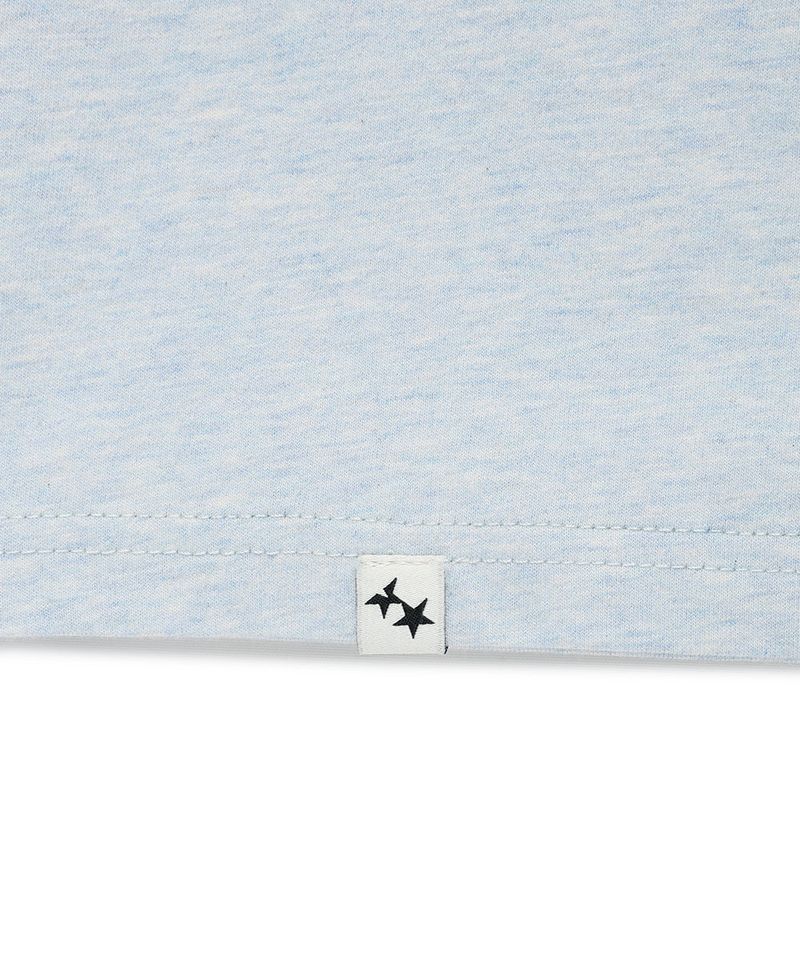 TWIN STAR CHECK APPLIQUE LS TEE BLUE(CV2GSUT555A)