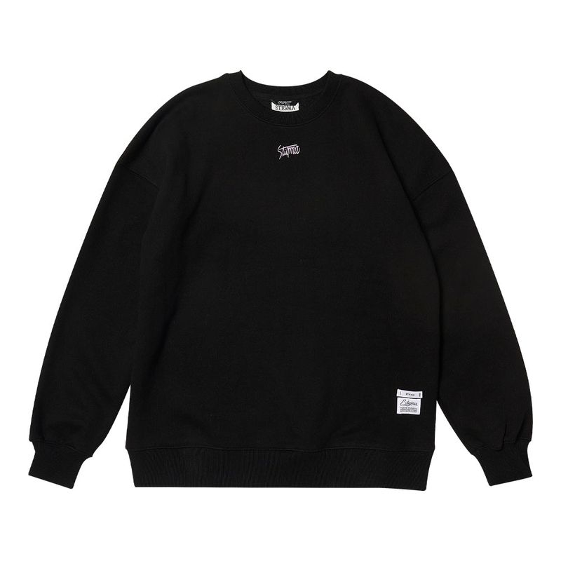 TITLE OVERSIZED CREWNECK BLACK / ORANGE