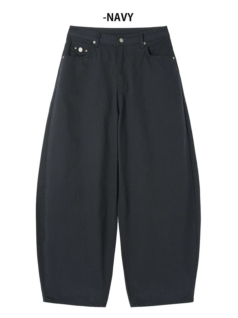 TWILL BACK POCKET STUD PANTS (3C)