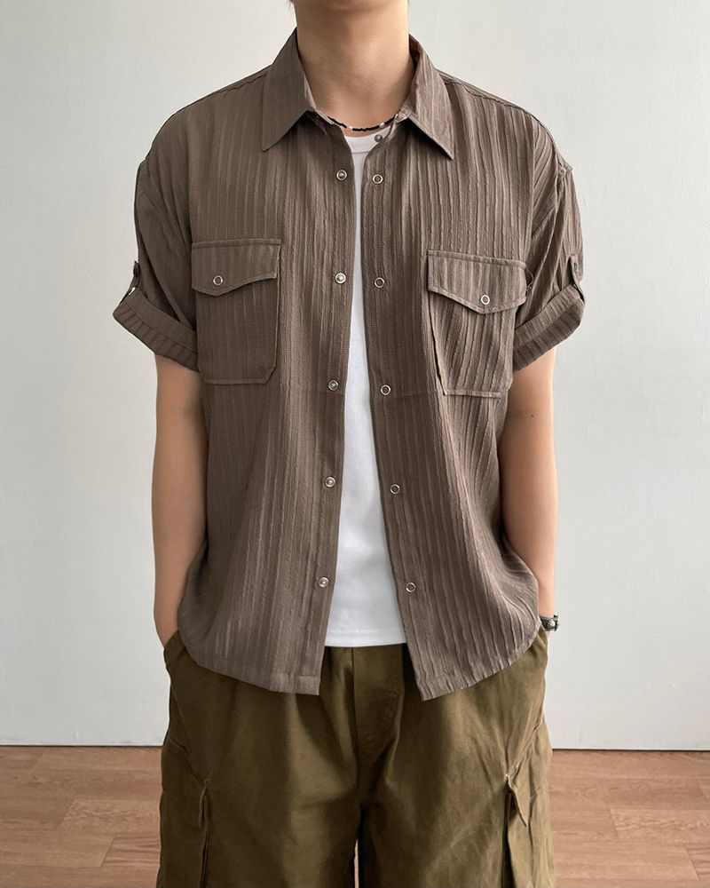 IDF（アイディーエフ）の「Rinse Pocket Short Sleeve Shirt（Tops）」