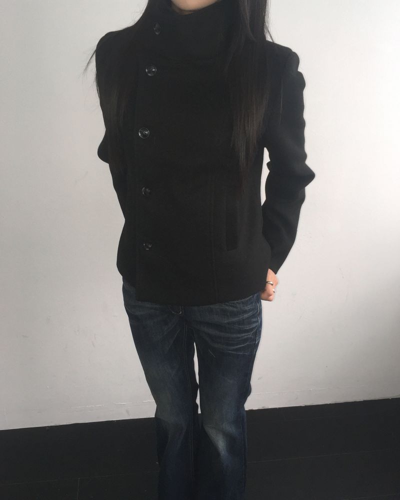 High neck coat