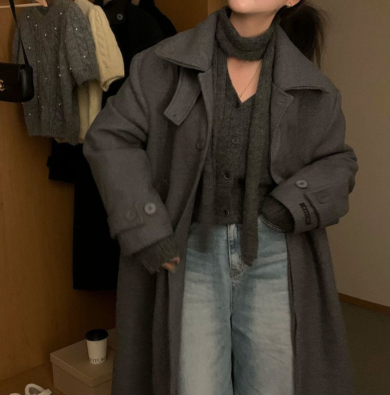 [BELLIDE MADE] Euriphyan Hidden Oversized Fit Single Long Coat