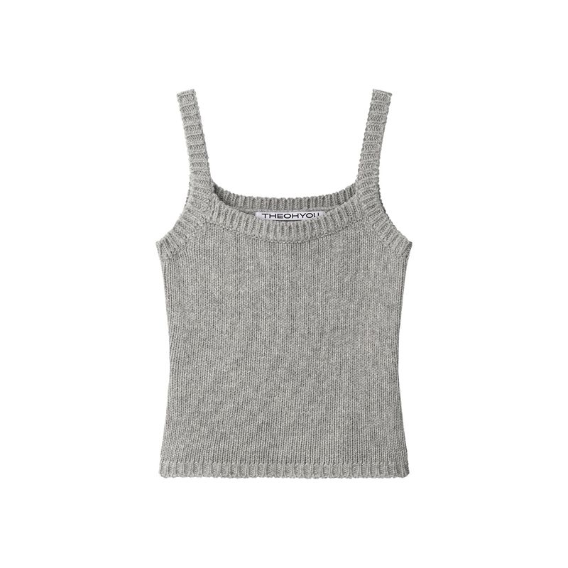 KNIT SLEEVELESS (GREY)