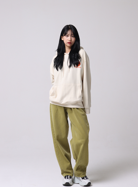 structured denim pants_2color