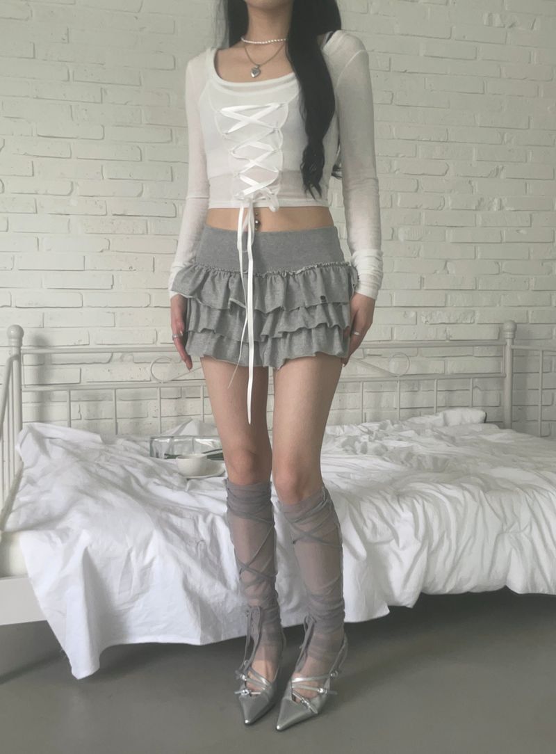 Strap mesh leg warmer