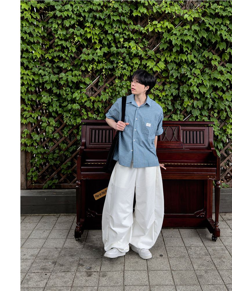 Mirel Check Roll-Up Half Shirt