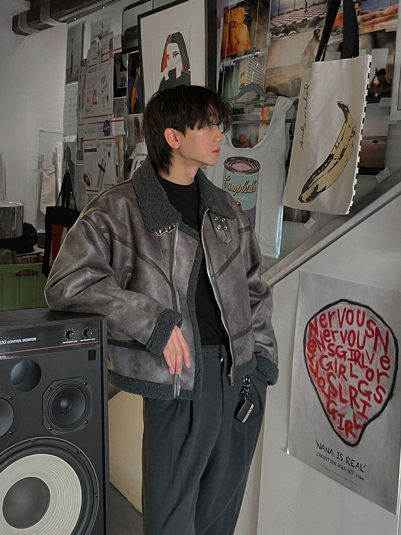 ASCLO Suede Crop Mustang Jacket (3color)