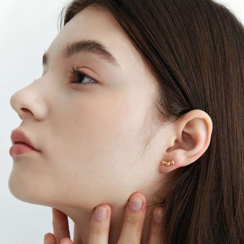 [925 SILVER] Daily Mini Heart Earring B