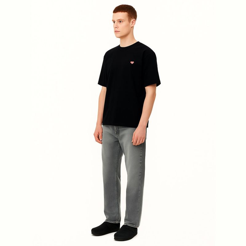 ハートバイカーパッチTシャツ ブラック(MAN)