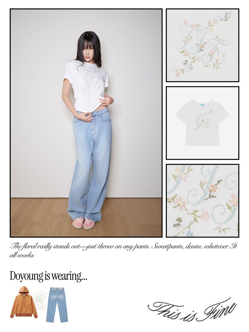 Floral Initial Tee