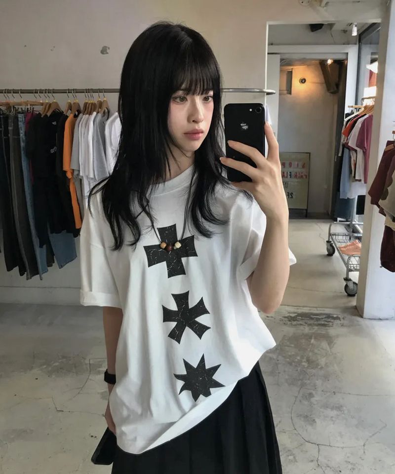 MM THREE SYMBOL LOGO T-SHIRTS (WHITE)